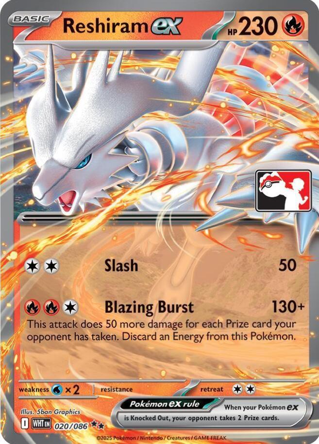 Reshiram ex (Prize Pack) 020/086