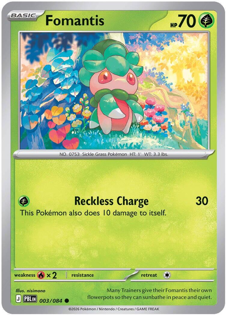 Fomantis 003/084 (Reverse Holographic)
