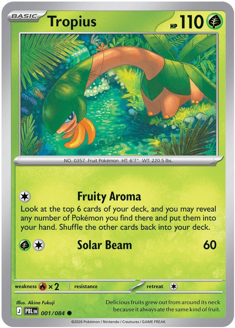 Tropius 001/084 (Reverse Holographic)